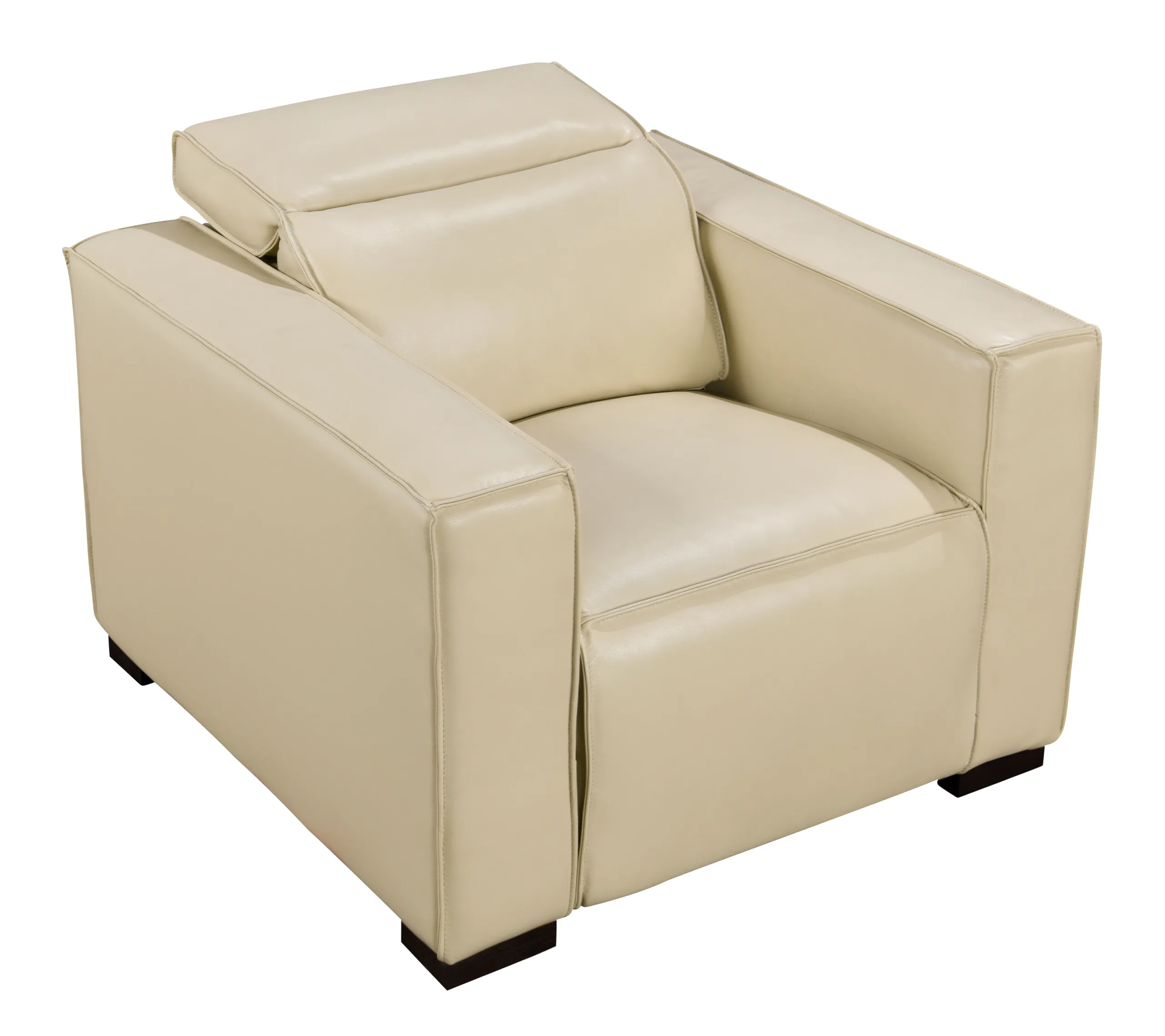 Lincolnshire Reclining Lounge Chair - Beige with Black Legs - Image 4