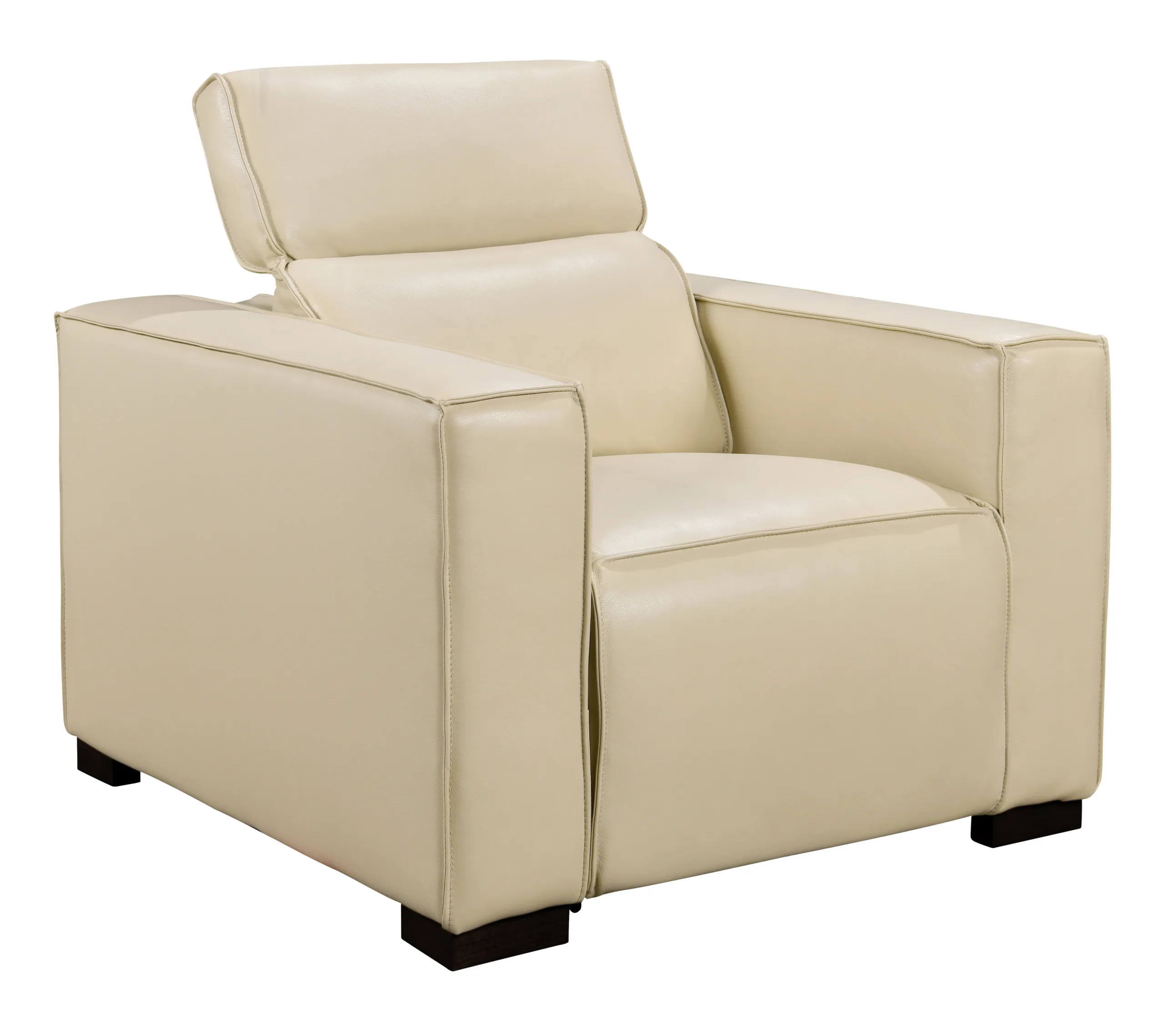 Lincolnshire Reclining Lounge Chair - Beige with Black Legs - Image 6