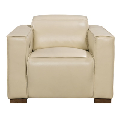 Lincolnshire Reclining Lounge Chair - Beige with Barista Brown Legs
