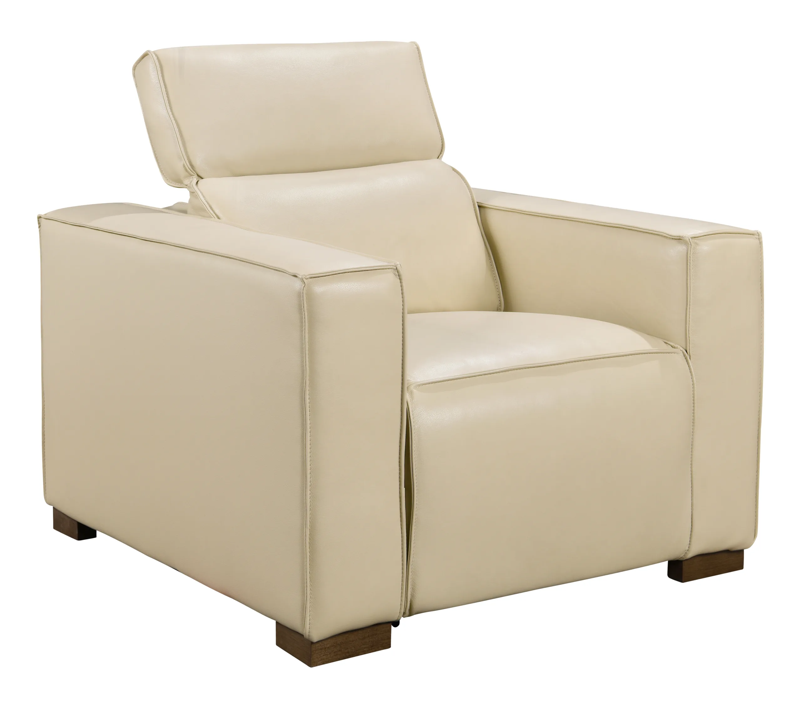 Lincolnshire Reclining Lounge Chair - Beige with Barista Brown Legs - Image 6