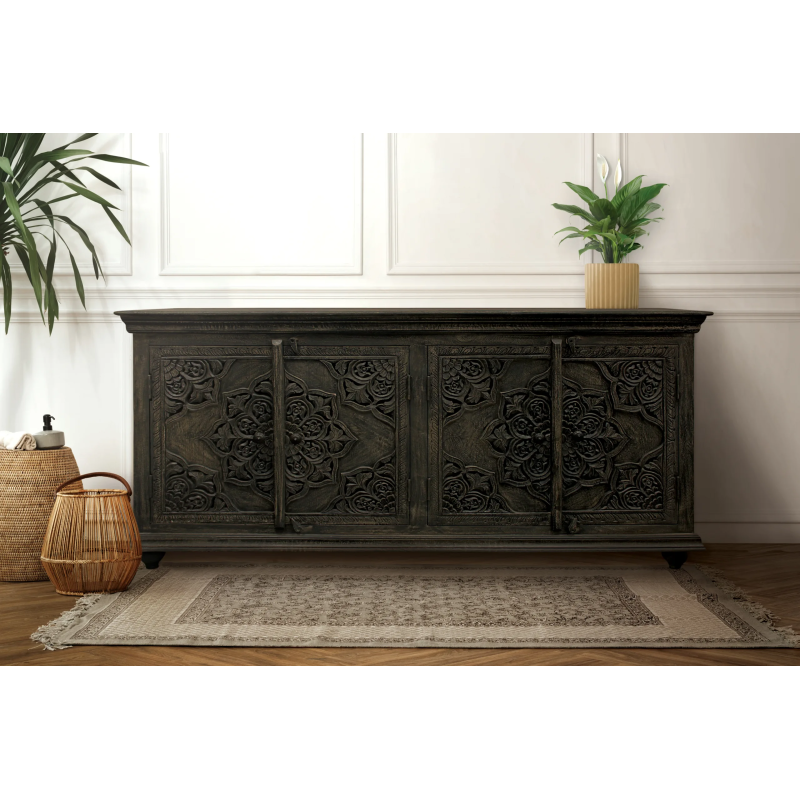 Forma 4-Door Sideboard - Distressed Gray - Image 2
