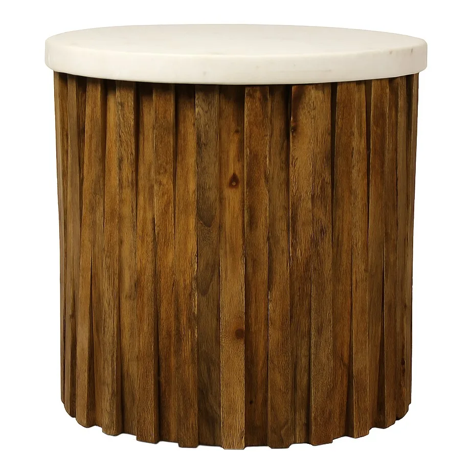 Allure Accent Table - White Marble