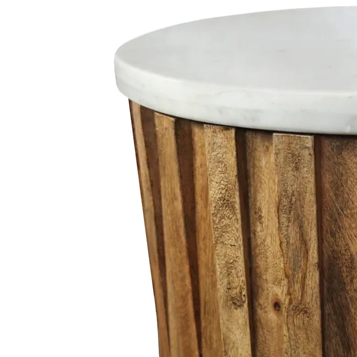 Allure Accent Table - White Marble - Image 3