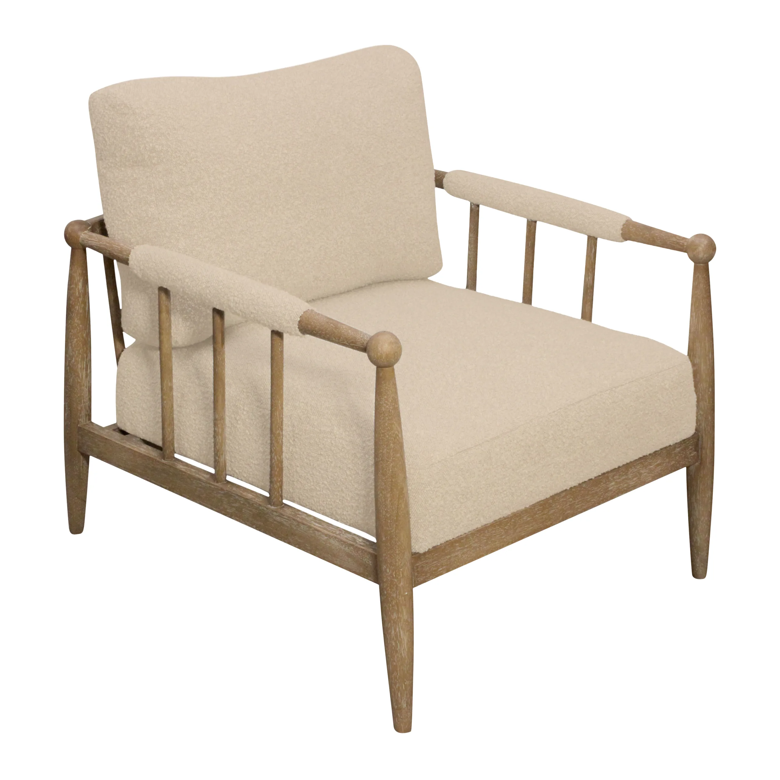 Valerie Lounge Chair - Beige Boucle
