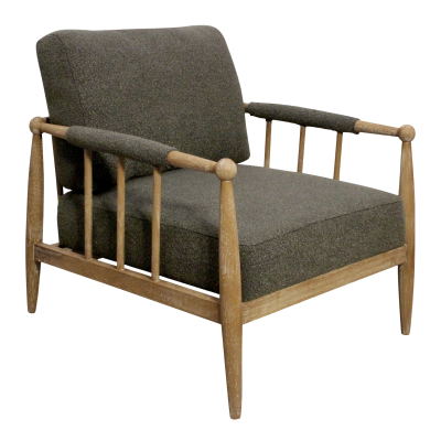 Valerie Lounge Chair - Iron Ore Boucle