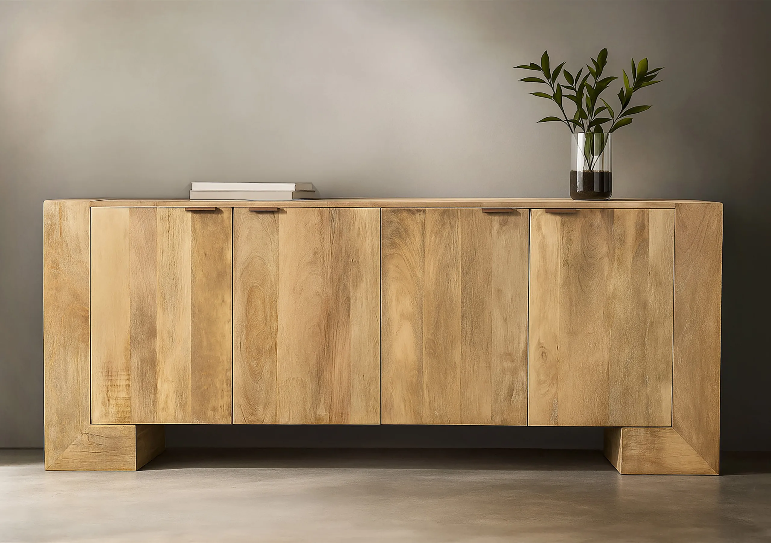 Galanis 4-Door Sideboard - Natural - Image 2