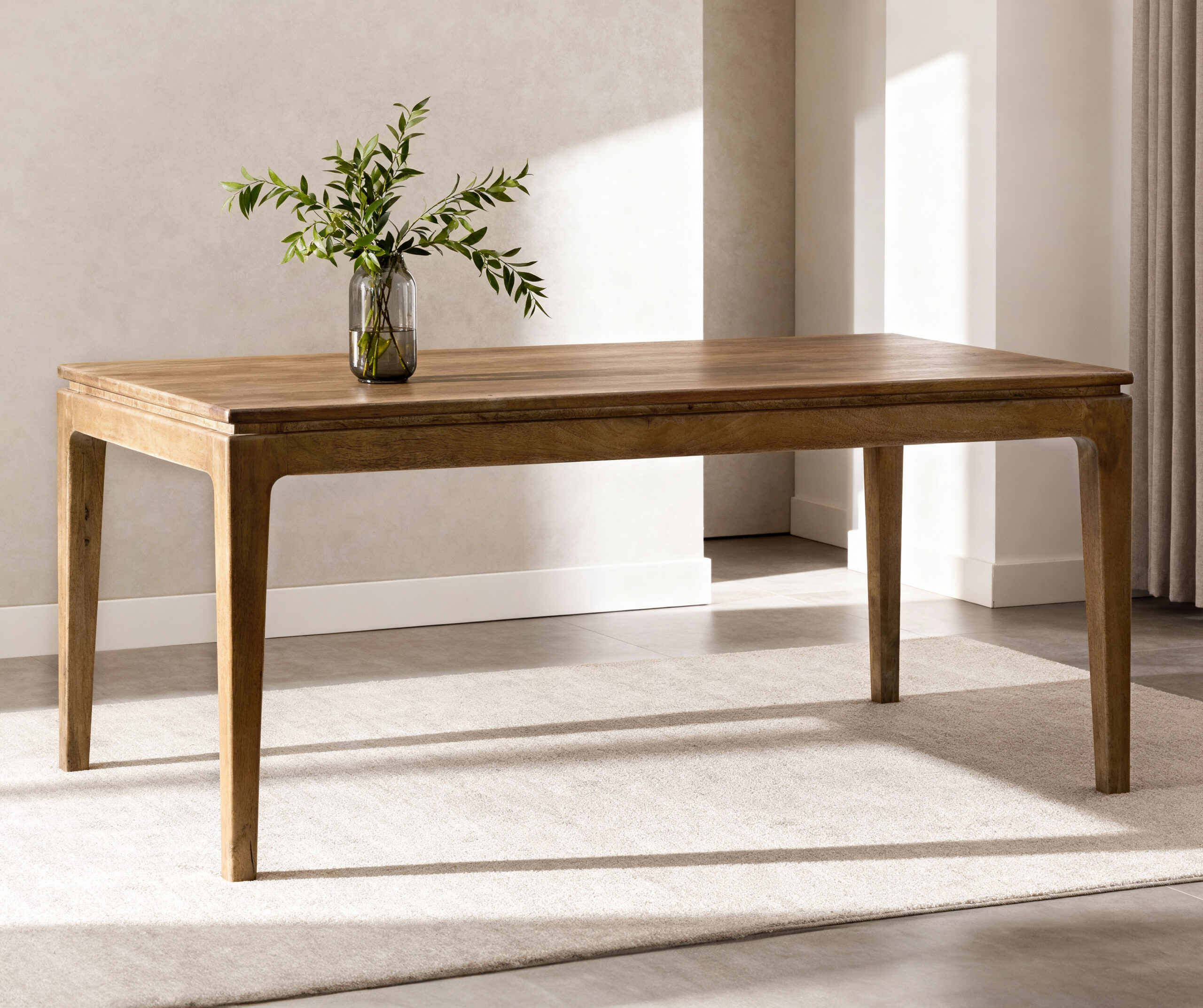 Claudette Small Rectangular Dining Table - Spice Tan - Image 2